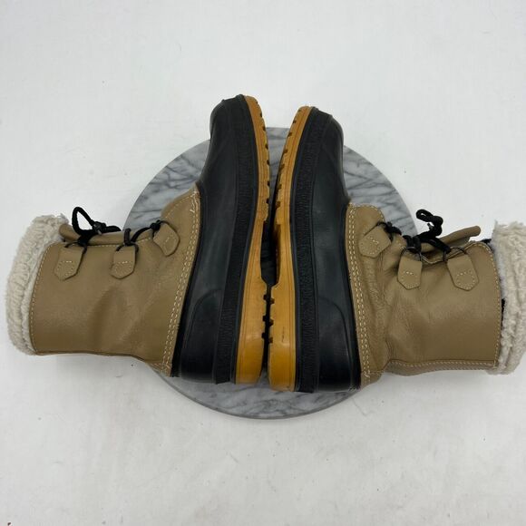 Kamik Boots Mens 8 Beige Waterproof Leather Faux Fur Snow Winter Made In Canada main image 11